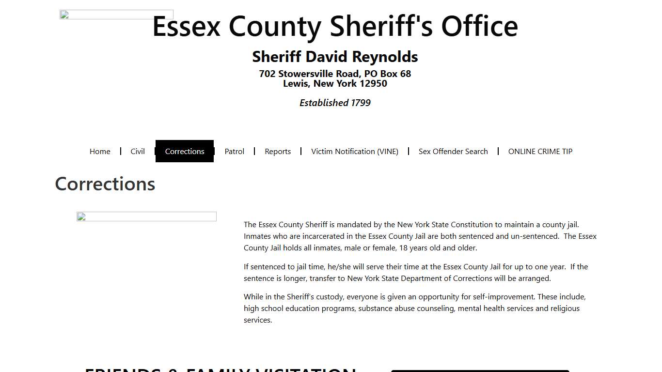 Corrections – Essex County Sheriff's Office
